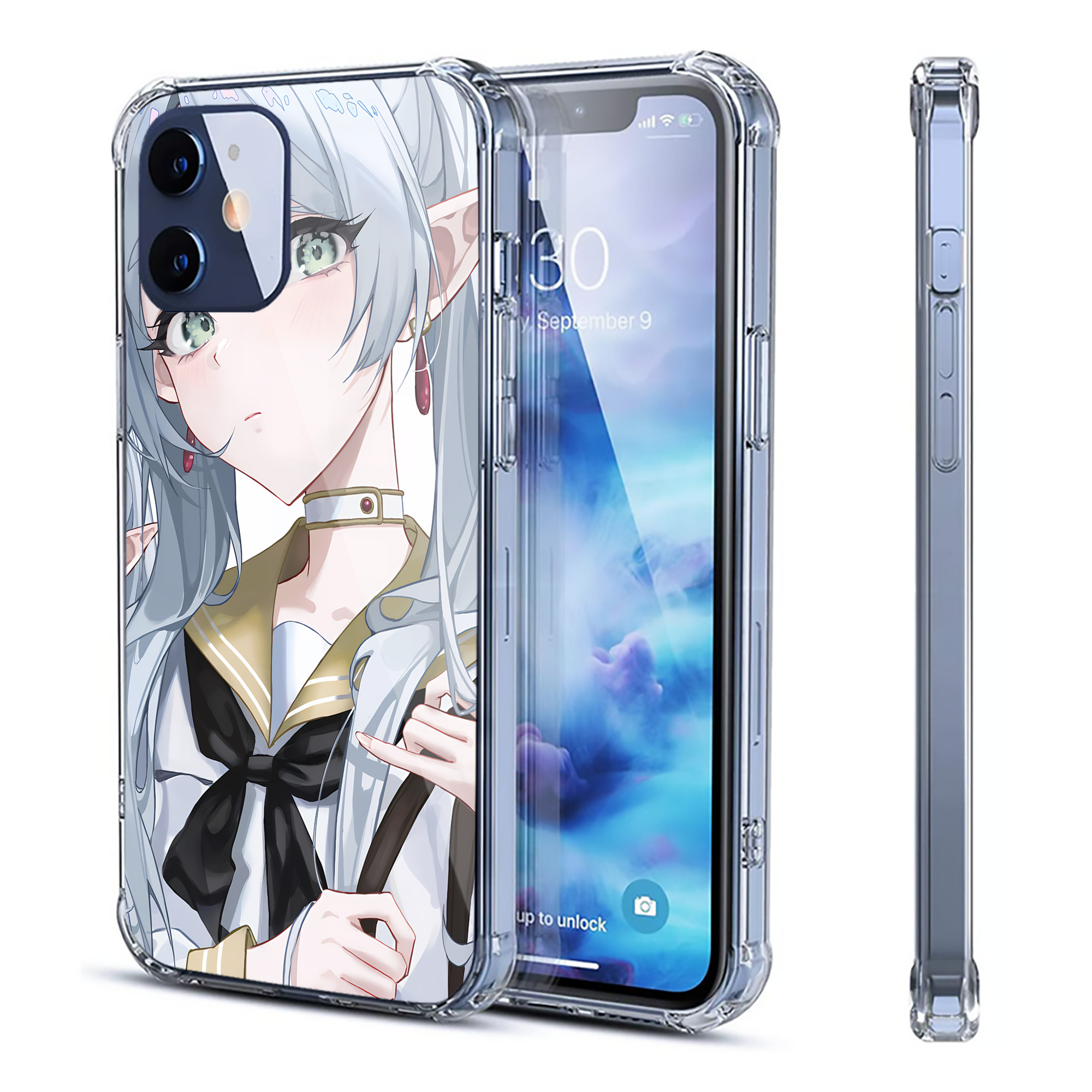 （画像用） 葬送のフリーレン Frieren 【iPhone 12シリーズ対応】透明スマホケース（クリアソフトケース）
